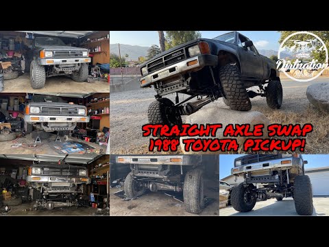SOLID AXLE SWAP 1988 Toyota Pickup! Trail Gear IFS Eliminator Kit Install and Review.