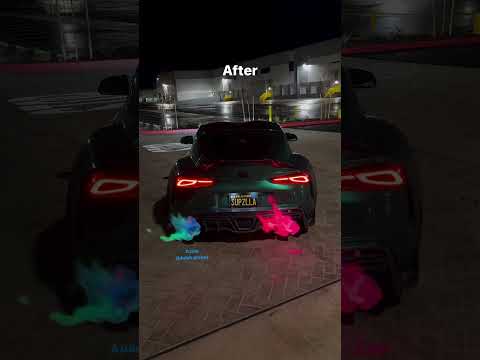 Green and Red Flames?! 😳 A90 Supra + Valvetronic Designs Exhaust x Dragons Breath #bmw #supra #cars