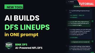 How to Build DFS Lineups with AI — Bink DFS Full Tutorial