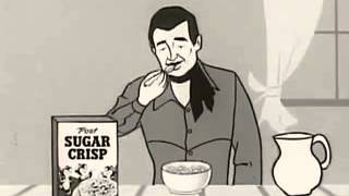 VINTAGE 1950s ANIMATED ROY ROGERS SAVING THE SUGAR CRISP BEARS FROM GOING OVER A WATERFALL