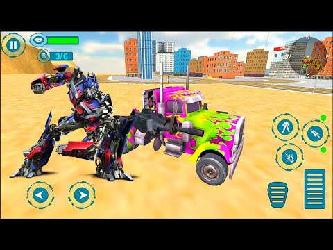 Dino Robot Truck Transform Game: Pink Robot - Android iOS Gameplay