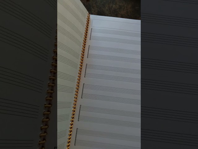 Vídeo relacionado con Cuaderno de Música | Partitura en blanco | Cuaderno para músicos | 100 Páginas | 8 Pentagramas anchos | Tamaño A4