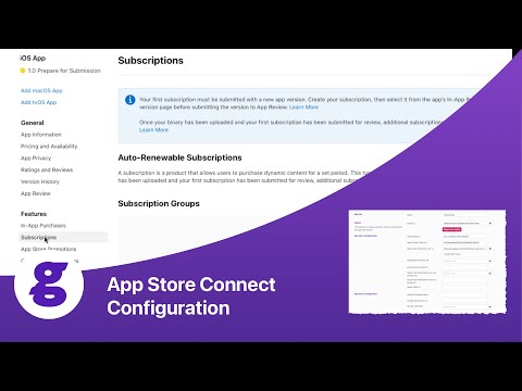 AppStore Connect Configuration - In-App Subscriptions with Glassfy