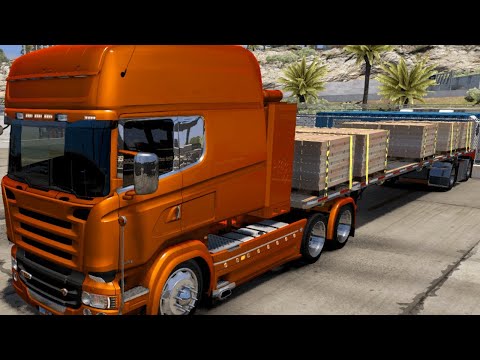 ATS Mods 1.38 - RJL Scania R- Euro Style// Bricks Load