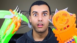 MOST DANGEROUS TOY OF ALL TIME 2.0!! (EXTREME NERF GUN / ZING BOW EDITION!!) FIRE CHALLENGE!!
