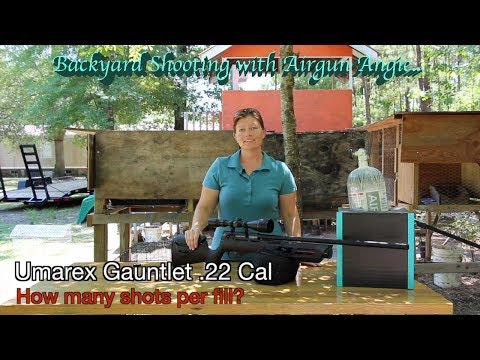 The Umarex Gauntlet, Airgun Angie, how many shots per fill?