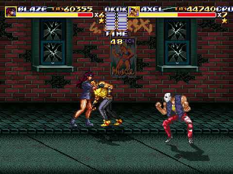 Streets of Rage Remake-Axel and Blaze gameplay