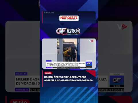 Homem é preso em flagrante por agredir a companheira com garrafa #shorts
