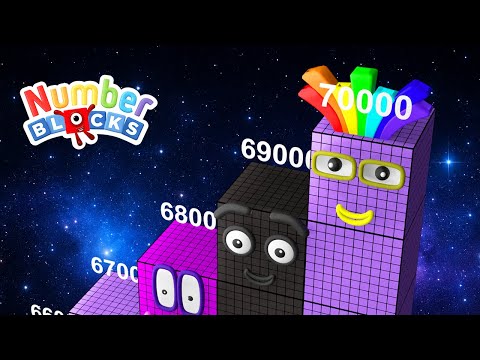 Numberblocks 1 vs 70,000 - Count to 70,000 | Learn to Count BIG Numbers!