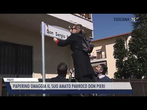 2023-03-15 PRATO - PAPERINO OMAGGIA IL SUO AMATO PARROCO DON PIERI