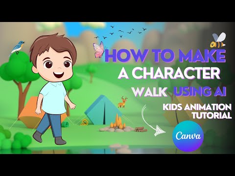 How to make a Character Walk in Canva | Amazing Kids Cartoon Animation Trick