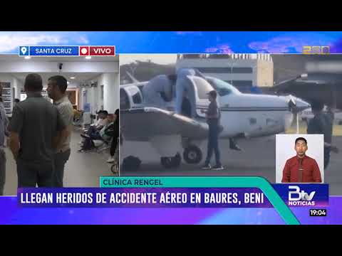 Heridos en un accidente aéreo en Baures son trasladados a la Clínica Rengel en Santa Cruz