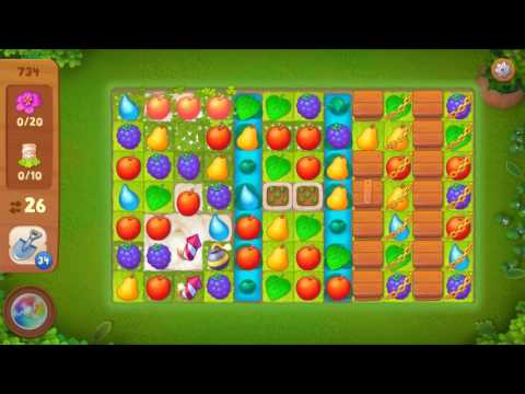 Gardenscapes Level 734 Walkthrough "No Boosters Used"