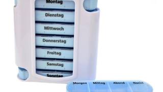 M&H-24 - Medikamentendosierer Pillendose Pillenbox Tablettendose Tablettenbox Wochendosierer 7 Tage