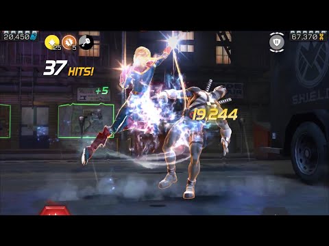 Variant 4 Deadpool made super easy with captain  marvel MCOC