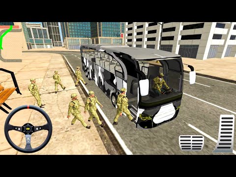Play The Us Army Bus Driving 2019 #1 - For Transporting Military Squad To Base Camp - Android Game