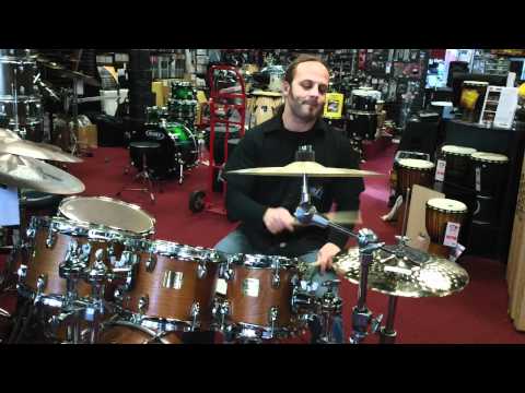 Yamaha Custom Absolute Bop Jazz Drum Set 10x7, 12x8 toms , 14x14 floor, 18x14 Vintage Natural Maple bass, Birch toms Gold badge MIJ image 26