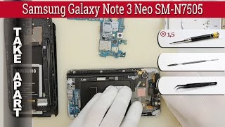 How to disassemble 📱 Samsung Galaxy Note 3 Neo SM-N7505 Take apart Tutorial