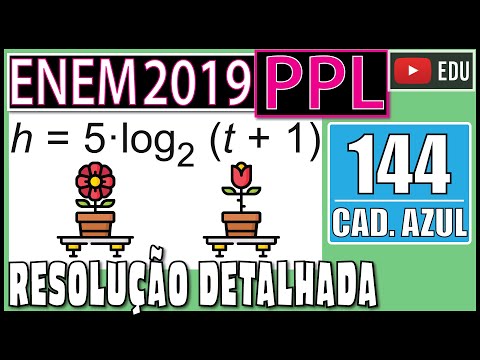 [ENEM 2019 PPL] 144 📘 LOGARITMO Um jardineiro cultiva plantas ornamentais e as coloca à venda quando