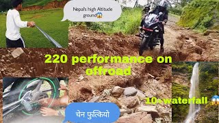 OFFROAD RIDE GONE WILD||water fall ride|| 220 performance on OFFROAD||BT vlog||