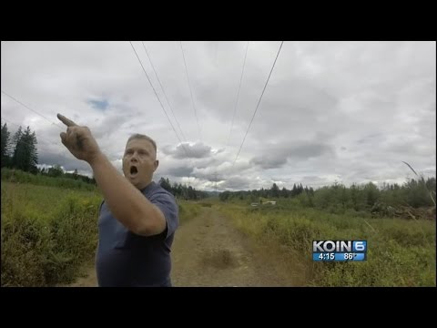 Video: Armed landowner confronts motorcyclist