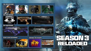 ALL 100+ FREE MW3 SEASON 3 RELOADED REWARDS! (FREE Operators, Bundles, Camos, & ) - Modern Warfare 3