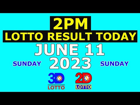 2pm Lotto Result Today June 11 2023 (Sunday)