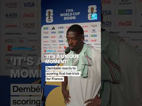 World Cup: Dembélé reacts to scoring first hat-trick for France