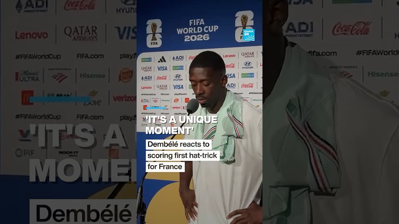 #WorldCup: #Dembélé reacts to scoring first hat-trick for #France • FRANCE 24 English