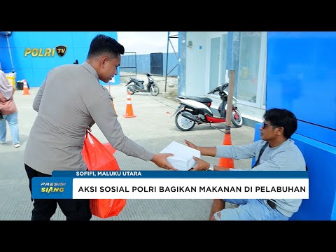 POLDA MALUKU UTARA LAKSANAKAN BAKTI SOSIAL BAGIKAN MAKANAN DI PELABUHAN SOFIFI