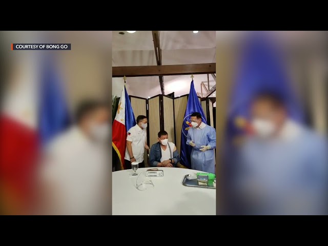 Duterte receives Sinopharm COVID-19 vaccine