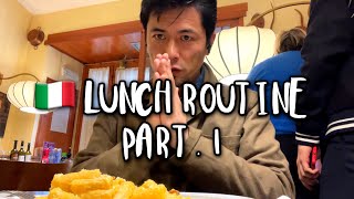 【ランチルーティン①】イタリアおやじの常連さんが通う日替わりイタリアンランチ パスタ+水+ワイン 私も通ってます🙋♂️