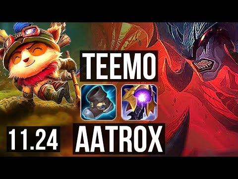 TEEMO vs AATROX (TOP) | 4/0/2, 1.6M mastery, 300+ games | KR Diamond | 11.24