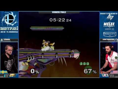Smash 'N' Splash 3 -  Melee Top 3 - Winners Final - Armada vs. Hungrybox