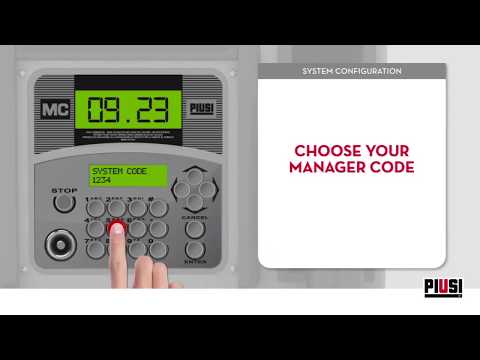 System setup on the Piusi Self Service MC unit