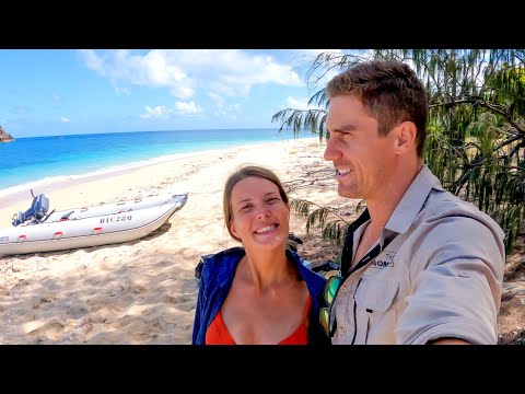 40KM OFFSHORE in our Inflatable True Kit Boat - UNINHABITED ISLAND for Camping & Spearfishing
