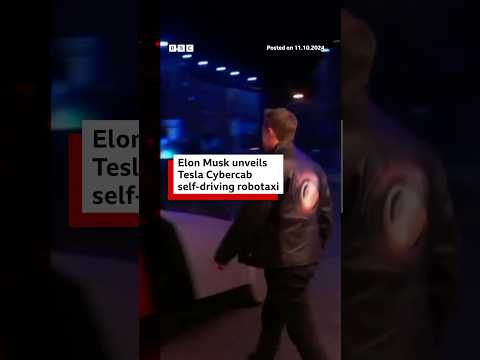 Video | Tesla boss Elon Musk unveils Cybercab self-driving robotaxi. #Musk #Tesla #BBCNews