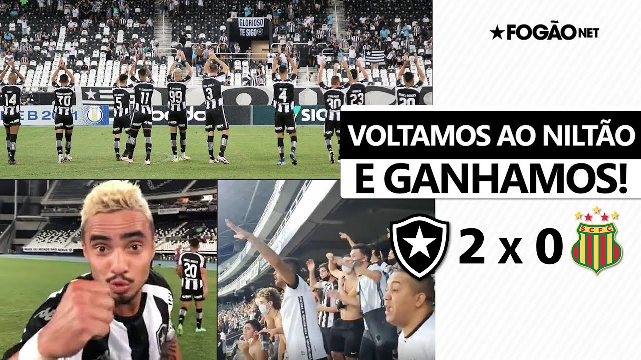 Voltamos e ganhamos! Torcida do Botafogo faz bonita festa no reencontro com o time no Nilton Santos: ‘Ei, você aí, o Bota vai subir!’ 🏟️🔥