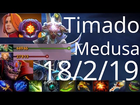 Timado Medusa vs Ursa, Sven, Invoker - farming all carry - dota2