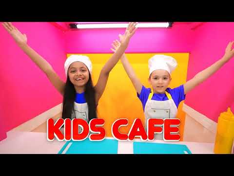 Kids Built a Secret Cafe in their Room - Funny stories for kids part 1
