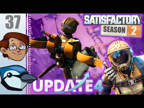 Let's Play Satisfactory Multiplayer Season 2 Part 37 - The Sky-est Bridge to Bauxite