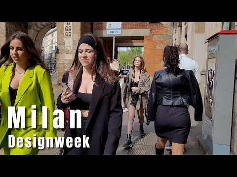 4K Milano Design Week 2023,Brera District#italy #walking