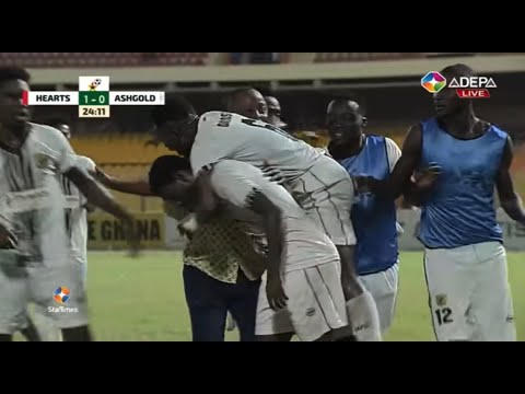 Aminu Adams’ goal for Ashantigold goal against Hearts of Oak