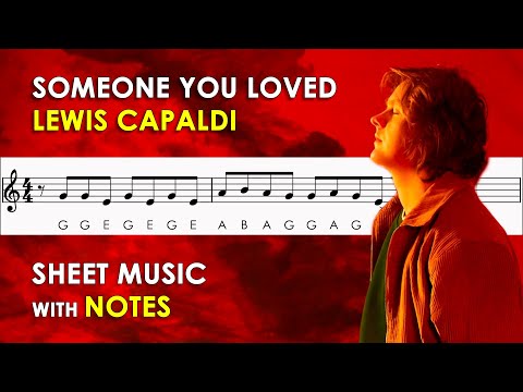 Someone You Loved | Sheet Music with Easy Notes for Recorder, Violin Beginners Tutorial