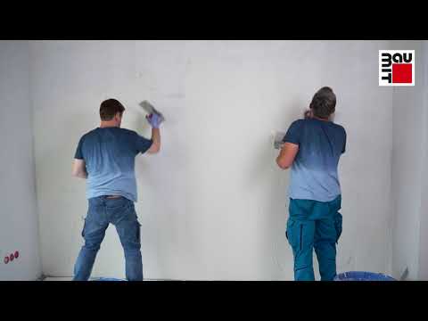 Baumit InStyle Edelweiß 1 mm als Filzputz / Feinputz auftragen und durch Filzen strukturieren