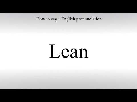 How To Pronounce Lean - How To Say: American pronunciation