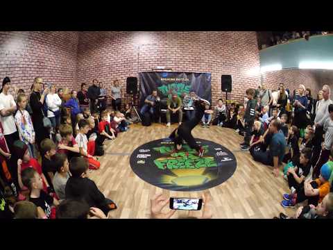 bboy Glok vs bboy Kiri Boss - брейкданс чемпионат TurtleFreeze Battle