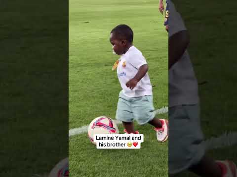 Lamine Yamal his brother playing together on the pitch ❤️ (via @fcbarcelona/TT) #shorts