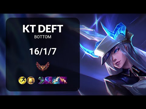 KT Deft Caitlyn vs Miss Fortune BOTTOM - KR GRANDMASTER Patch 14.16
