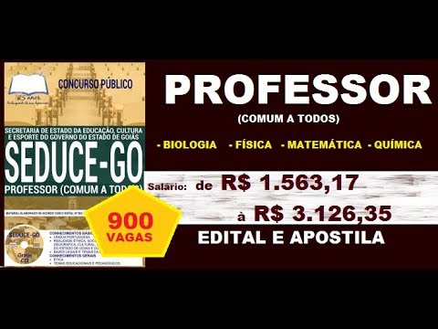 Edital Apostila Concurso SEDUCE GO 2018 Cargo Professor - Comum a Todos